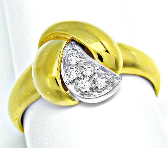 Foto 2 - Neu! Brillanten-Ring, Top Design! 14K/585 Bicolor, S8243
